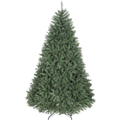 Sapin de Noël artificiel - HOMCOM - 2641 pointes de branche articulée support en métal - plastique ignifuge - 210H cm - vert Vert - Publicité Sapin de Noël artificiel - HOMCOM - 2641 pointes de branche articulée support en métal - plastique ignifuge - 210H cm - vert Vert - Publicité