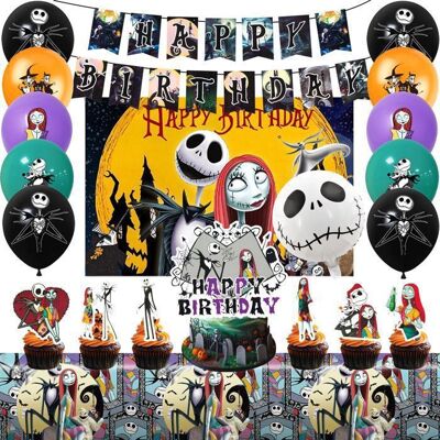 INBOXXARTY Decoration Anniversaire Nightmare before Ballons de Fête Décoration de Fête Danniversaire LÉtrange Noël de Monsieur Jack - Publicité INBOXXARTY Decoration Anniversaire Nightmare before Ballons de Fête Décoration de Fête Danniversaire LÉtrange Noël de Monsieur Jack - Publicité
