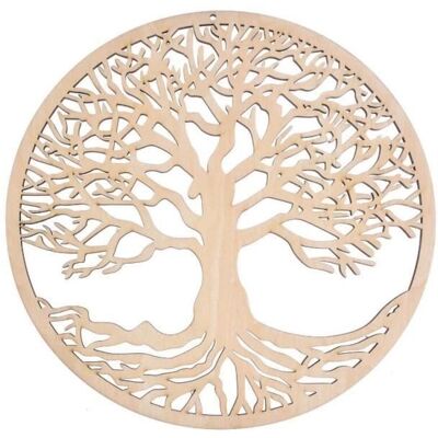 Décoration Murale - Arbre De Vie - Bois Massif - 30 cm - Contemporain - Asymétrique Beige - Publicité Décoration Murale - Arbre De Vie - Bois Massif - 30 cm - Contemporain - Asymétrique Beige - Publicité