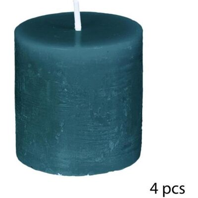 Bougies Votive - ATMOSPHERA - Lot de 4 - Rustique - Bleu canard - D. 45 cm Bleu - Publicité Bougies Votive - ATMOSPHERA - Lot de 4 - Rustique - Bleu canard - D. 45 cm Bleu - Publicité