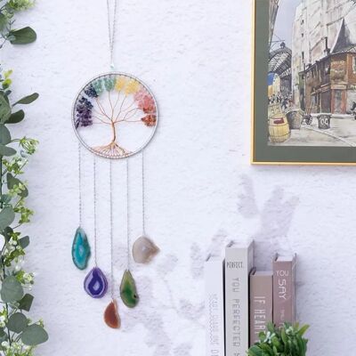 HERUSI Larbre de la vie de cristal rêve capteur Chuckla gemme maison décoration des murs fenêtres jardin décoration de la maison - Publicité HERUSI Larbre de la vie de cristal rêve capteur Chuckla gemme maison décoration des murs fenêtres jardin décoration de la maison - Publicité