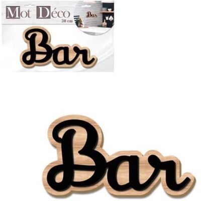 STC - Mot Décoratif 30 cm Bicolore – Bar Noir - Publicité STC - Mot Décoratif 30 cm Bicolore – Bar Noir - Publicité