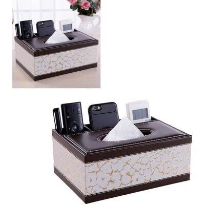 Support de boîte à mouchoirs - OMABETA - Design Simple - Matériau en cuir - Rangement polyvalent - Bureau - Publicité Support de boîte à mouchoirs - OMABETA - Design Simple - Matériau en cuir - Rangement polyvalent - Bureau - Publicité