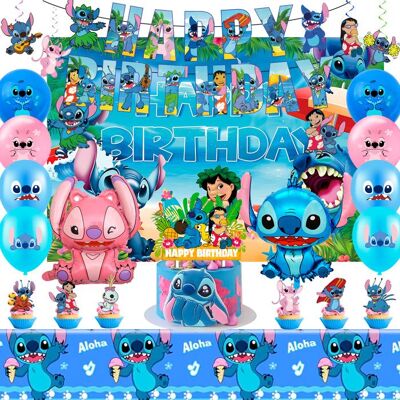 Décoration de fête danniversaire - INBOXXARTY - Stitch - Multicolore - Thème enfant - Contemporain - Publicité Décoration de fête danniversaire - INBOXXARTY - Stitch - Multicolore - Thème enfant - Contemporain - Publicité