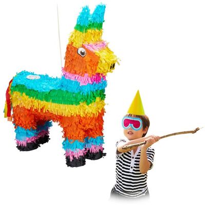 Relaxdays Pinata à suspendre Lama pour enfants à remplir anniversaire jeux décoration âne piñata coloré - Publicité Relaxdays Pinata à suspendre Lama pour enfants à remplir anniversaire jeux décoration âne piñata coloré - Publicité