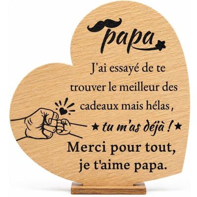 AUTREMENT Coeur en Bois Ornement Décoratif pour Papa - Cadeau Anniversaire Noël Fête des Pères DECORATION DE TABLE - Publicité AUTREMENT Coeur en Bois Ornement Décoratif pour Papa - Cadeau Anniversaire Noël Fête des Pères DECORATION DE TABLE - Publicité