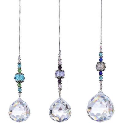 CROSHACK Boule prismatique en cristal transparent - Lot de 3 - Attrape-soleil pour fenêtre - Boule prismatique en cristal - Attrape-soleil - Publicité CROSHACK Boule prismatique en cristal transparent - Lot de 3 - Attrape-soleil pour fenêtre - Boule prismatique en cristal - Attrape-soleil - Publicité