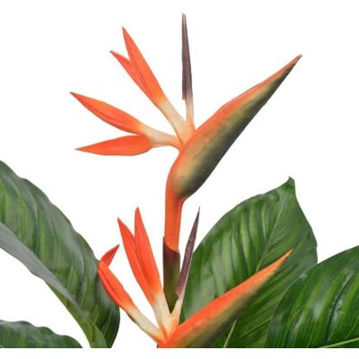 Plante artificielle Strelitzia - vidaXL - 100 cm - Vert et rouge - Plastique et fer - 18 feuilles - 2 fleurs - Avec pot Rouge - Publicité Plante artificielle Strelitzia - vidaXL - 100 cm - Vert et rouge - Plastique et fer - 18 feuilles - 2 fleurs - Avec pot Rouge - Publicité