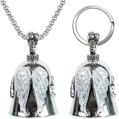 Cloche de Moto - Guardian Bell - Acier inoxydable - 2 pièces - Décoration et protection - Publicité Cloche de Moto - Guardian Bell - Acier inoxydable - 2 pièces - Décoration et protection - Publicité
