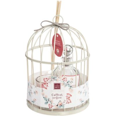 Coffret cage avec bougie et Flacon diffuseur Lola Poésie Atmosphera Blanc - Publicité Coffret cage avec bougie et Flacon diffuseur Lola Poésie Atmosphera Blanc - Publicité