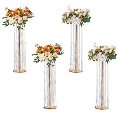 Supports de Fleurs - DUOKU - Lot de 4 - 90 cm - Métal Doré - Élégance Chic - Publicité Supports de Fleurs - DUOKU - Lot de 4 - 90 cm - Métal Doré - Élégance Chic - Publicité