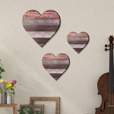 CJYKKV Ahlsen coeur en bois decoration murale (3 Pack) decoration maison decoration anniversaire décoration chambre mariage accessoires Marron - Publicité CJYKKV Ahlsen coeur en bois decoration murale (3 Pack) decoration maison decoration anniversaire décoration chambre mariage accessoires Marron - Publicité