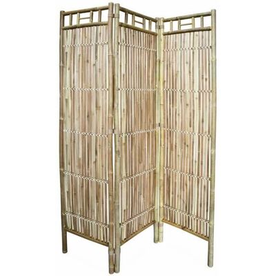 SWEEEK Paravent pliant bambou FIDJI Beige - Publicité SWEEEK Paravent pliant bambou FIDJI Beige - Publicité