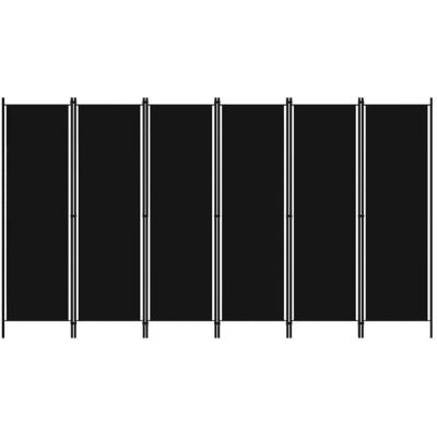 vidaXL Cloison de séparation 6 panneaux Noir 300x180 cm - Publicité vidaXL Cloison de séparation 6 panneaux Noir 300x180 cm - Publicité