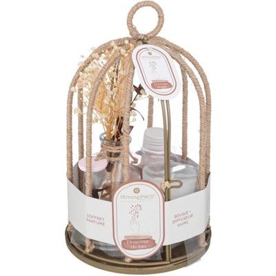ATMOSPHERA CRÉATEUR D'INTÉRIEUR Coffret senteur cage Paola avec corde lin - Atmosphera Créateur dintérieur Rose - Publicité ATMOSPHERA CRÉATEUR D'INTÉRIEUR Coffret senteur cage Paola avec corde lin - Atmosphera Créateur dintérieur Rose - Publicité