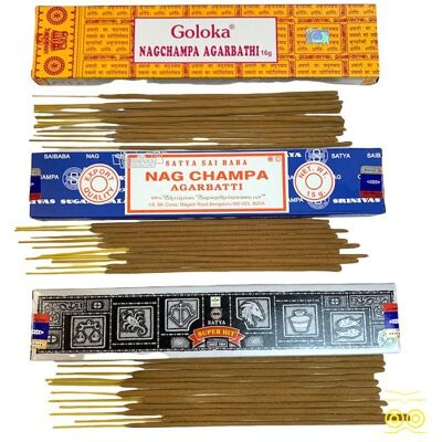 Lot Grands Encens Super Hit Nag Champa Goloka - Publicité Lot Grands Encens Super Hit Nag Champa Goloka - Publicité