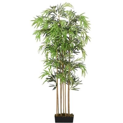 Plante artificielle - FYDUN - Bambou 500 feuilles - 80 cm - Vert - Pot rectangulaire en plastique Vert - Publicité Plante artificielle - FYDUN - Bambou 500 feuilles - 80 cm - Vert - Pot rectangulaire en plastique Vert - Publicité