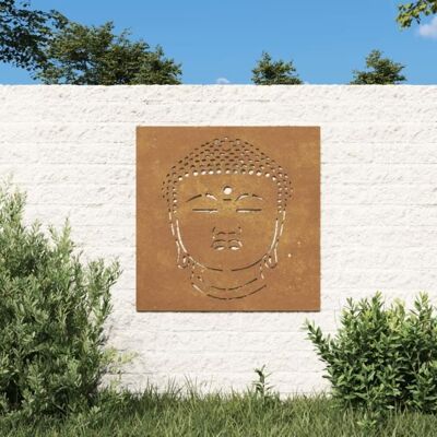 Décoration murale - VIDAXL - Tête de bouddha - Acier corten - 55x55 cm - Couleur rouillée Marron - Publicité Décoration murale - VIDAXL - Tête de bouddha - Acier corten - 55x55 cm - Couleur rouillée Marron - Publicité