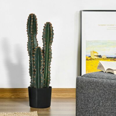 Generic Cactus artificiel grand réalisme plante artificielle grande taille dim. Ø 17 x 60H cm vert Vert - Publicité Generic Cactus artificiel grand réalisme plante artificielle grande taille dim. Ø 17 x 60H cm vert Vert - Publicité