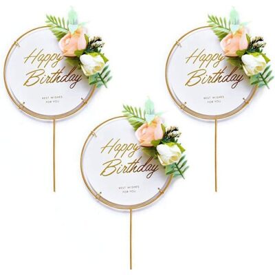 AIPERQ Décorations de gâteau danniversaire personnalisées 3 pièces Décoration de gâteau danniversaire pour tous les âges Mariage Anniver - Publicité AIPERQ Décorations de gâteau danniversaire personnalisées 3 pièces Décoration de gâteau danniversaire pour tous les âges Mariage Anniver - Publicité