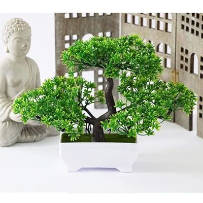 RNCYN Bonsai Artificiel Realiste Decoration Interieur et extérieur Plante en Pot Maison Chambre Bureau 23x16cm Plante Verte Blanc - Publicité RNCYN Bonsai Artificiel Realiste Decoration Interieur et extérieur Plante en Pot Maison Chambre Bureau 23x16cm Plante Verte Blanc - Publicité