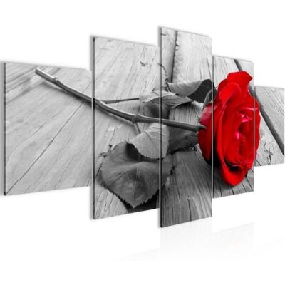 Tableau Décoration Murale 200x100 cm Runa art 204451a Rose Rouge - 5 Panneaux Deco Toile Prêt à Accrocher - Gris Gris - Publicité Tableau Décoration Murale 200x100 cm Runa art 204451a Rose Rouge - 5 Panneaux Deco Toile Prêt à Accrocher - Gris Gris - Publicité