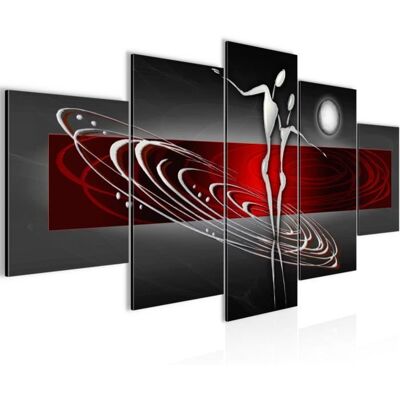 Runa art Tableau Décoration Murale Figures Abstraites 200x100 cm - 5 Panneaux Deco Toile Prêt à Accrocher 301251a Rose - Publicité Runa art Tableau Décoration Murale Figures Abstraites 200x100 cm - 5 Panneaux Deco Toile Prêt à Accrocher 301251a Rose - Publicité