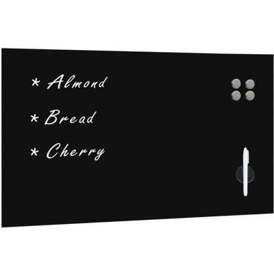 vidaXL Tableau magnétique mural en verre 120x60 cm Noir - Tableau magnétique - Publicité vidaXL Tableau magnétique mural en verre 120x60 cm Noir - Tableau magnétique - Publicité