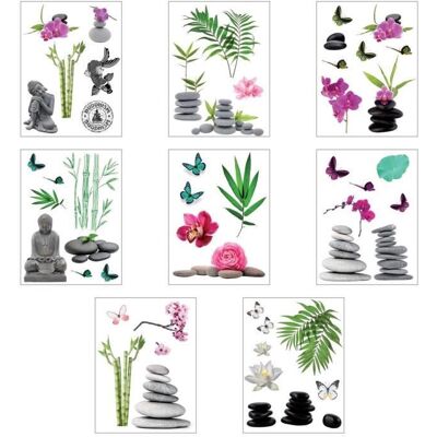 Sticker - ATMOSPHERA - Zen - 50x70 cm - Gris et Rose - Décoration murale contemporaine Gris - Publicité Sticker - ATMOSPHERA - Zen - 50x70 cm - Gris et Rose - Décoration murale contemporaine Gris - Publicité