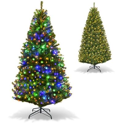 GOPLUS Sapin de Noël Lumineux 180CM 350 LED 11 Modes dEclairage-1000 Branches Artificiel Réaliste en PVC Ignifugé Décoration Noël Vert - Publicité GOPLUS Sapin de Noël Lumineux 180CM 350 LED 11 Modes dEclairage-1000 Branches Artificiel Réaliste en PVC Ignifugé Décoration Noël Vert - Publicité