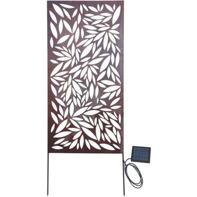 Panneau décoratif - NORTENE - 60 x 120 cm - Métal - Motif feuillage - Batterie rechargeable Marron - Publicité Panneau décoratif - NORTENE - 60 x 120 cm - Métal - Motif feuillage - Batterie rechargeable Marron - Publicité