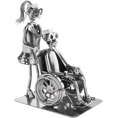 Statuette - BRUBAKER - Infirmière - Métal - 10x19x15 cm - Décorative Gris - Publicité Statuette - BRUBAKER - Infirmière - Métal - 10x19x15 cm - Décorative Gris - Publicité