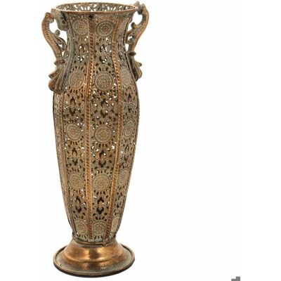 WANDERLUST DECO Vase en métal doré 155x115x34h - Publicité WANDERLUST DECO Vase en métal doré 155x115x34h - Publicité
