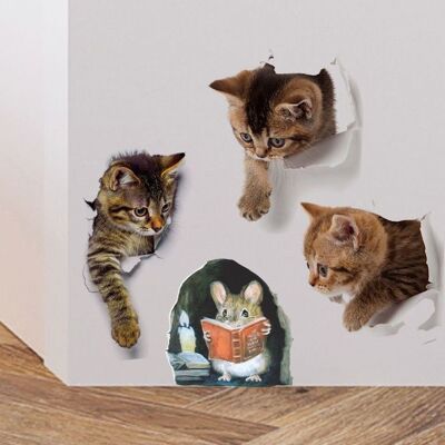 DUSSDOTE Décoration du Foyer De Toilettes De Chat Mignon Stickers Muraux De Salle De Bains Étanche Amovible Mur Animal Affiche De Voit Label - Publicité DUSSDOTE Décoration du Foyer De Toilettes De Chat Mignon Stickers Muraux De Salle De Bains Étanche Amovible Mur Animal Affiche De Voit Label - Publicité