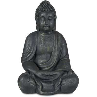 Relaxdays Statue de Bouddha assise 70 cm figurine de jardin XL vintage résistant aux intempéries & au gel anthracite Noir - Publicité Relaxdays Statue de Bouddha assise 70 cm figurine de jardin XL vintage résistant aux intempéries & au gel anthracite Noir - Publicité