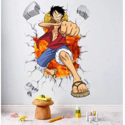 Sticker mural - OEM - Luffy - 40 x 60 cm - Vinyle adhésif imperméable - Pour chambre enfant Blanc - Publicité Sticker mural - OEM - Luffy - 40 x 60 cm - Vinyle adhésif imperméable - Pour chambre enfant Blanc - Publicité