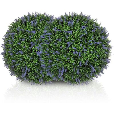 HOMCOM Lot de 2 boules topiaires artificielles - résistantes aux UV - intérieur et extérieur - feuilles en PE - Ø 42 cm - violet et vert Violet - Publicité HOMCOM Lot de 2 boules topiaires artificielles - résistantes aux UV - intérieur et extérieur - feuilles en PE - Ø 42 cm - violet et vert Violet - Publicité