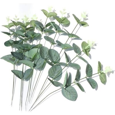 YOLISTAR Lot de 10 feuilles deucalyptus artificielles - Tige réaliste - Pour bouquet de mariage décoration dintérieur - Publicité YOLISTAR Lot de 10 feuilles deucalyptus artificielles - Tige réaliste - Pour bouquet de mariage décoration dintérieur - Publicité