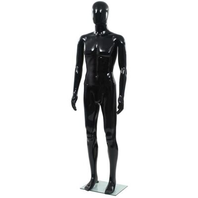 Mannequin homme - VIDAXL - Corps complet - Noir brillant - 185 cm - Base en verre Noir - Publicité Mannequin homme - VIDAXL - Corps complet - Noir brillant - 185 cm - Base en verre Noir - Publicité