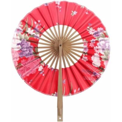 Éventail À Main Pliable en Soie De Bambou Moulin À Vent De Fleur De Cerisier Japonais Rétro Décoration Dintérieur (Rouge) Blanc - Publicité Éventail À Main Pliable en Soie De Bambou Moulin À Vent De Fleur De Cerisier Japonais Rétro Décoration Dintérieur (Rouge) Blanc - Publicité