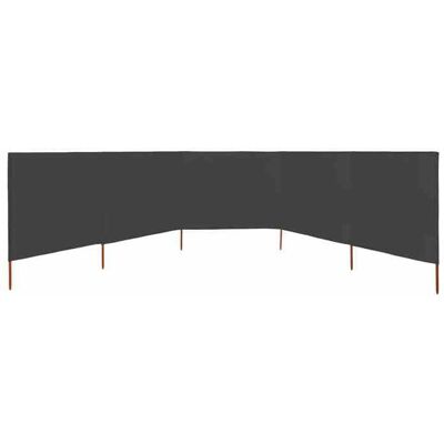 VIDAXL Black Month Paravent 5 panneaux - SOLOMON - contre-vent - Tissu 600 x 120 cm Anthracite LL2863 Gris - Publicité VIDAXL Black Month Paravent 5 panneaux - SOLOMON - contre-vent - Tissu 600 x 120 cm Anthracite LL2863 Gris - Publicité
