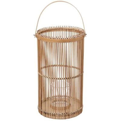 JJA LANTERNE BAMBOU AVEC ANSE 40CM NATURE Beige Ivoire Crème Écru Naturel Taupe Beige - Publicité JJA LANTERNE BAMBOU AVEC ANSE 40CM NATURE Beige Ivoire Crème Écru Naturel Taupe Beige - Publicité