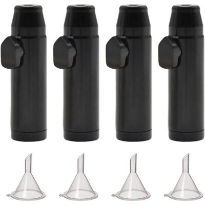 4 Pièces Doseur Distributeur en Aluminium Sniff SnuffDistributeur de bouteilles Snuff avec 4 Entonnoir(Noir) Noir - Publicité 4 Pièces Doseur Distributeur en Aluminium Sniff SnuffDistributeur de bouteilles Snuff avec 4 Entonnoir(Noir) Noir - Publicité
