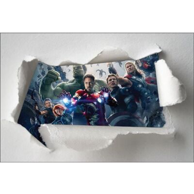 Stickers muraux - Avengers - Réf 7620 - 120x80cm - Décoratifs - Haute qualité Blanc - Publicité Stickers muraux - Avengers - Réf 7620 - 120x80cm - Décoratifs - Haute qualité Blanc - Publicité