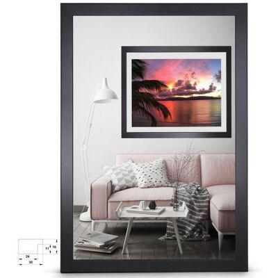 Rahmengalerie24 cadre photo 60x90 cm cadre bois noir verre acrylique sans passe-partout cadre portrait cadre photo cadre ou cadre Noir - Publicité Rahmengalerie24 cadre photo 60x90 cm cadre bois noir verre acrylique sans passe-partout cadre portrait cadre photo cadre ou cadre Noir - Publicité