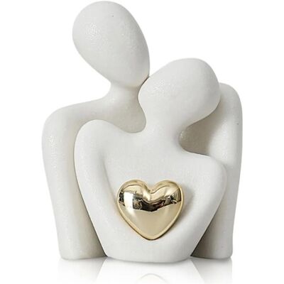 HERUSI Statue de couple romantique petite statue damour en céramique blanche petite statue de décoration de la maison cadeau de Blanc - Publicité HERUSI Statue de couple romantique petite statue damour en céramique blanche petite statue de décoration de la maison cadeau de Blanc - Publicité