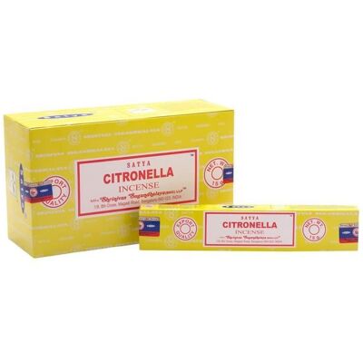 Bâtons d'Encens Citronnelle Satya - Anti-Insectes - 120 Pièces - Publicité Bâtons d'Encens Citronnelle Satya - Anti-Insectes - 120 Pièces - Publicité