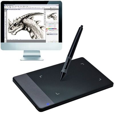 YONIS Tablette Graphique Windows Mac Os X Palette Dessin 4000 Lpi 200 Rps Stylet Noir Noir - Publicité YONIS Tablette Graphique Windows Mac Os X Palette Dessin 4000 Lpi 200 Rps Stylet Noir Noir - Publicité