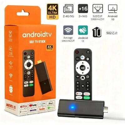 NAPASA TV Box 4K TV Stick Android 10 boîtier TV intelligent - S02 - 2G + 16G WiFi 2.4G&5G lecteur multimédia -A4 Noir - Publicité NAPASA TV Box 4K TV Stick Android 10 boîtier TV intelligent - S02 - 2G + 16G WiFi 2.4G&5G lecteur multimédia -A4 Noir - Publicité