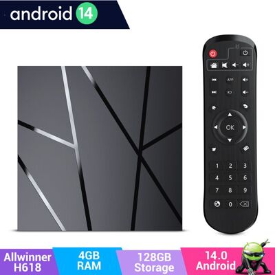 XGODY TV Box Android 14.0 boitier Tv T95 Pro4Go + 128Go 6K HD Quad CoreSMART BOX Bluetooth5.0 WIFI Media Player Lecteur Multimédia Box Noir - Publicité XGODY TV Box Android 14.0 boitier Tv T95 Pro4Go + 128Go 6K HD Quad CoreSMART BOX Bluetooth5.0 WIFI Media Player Lecteur Multimédia Box Noir - Publicité